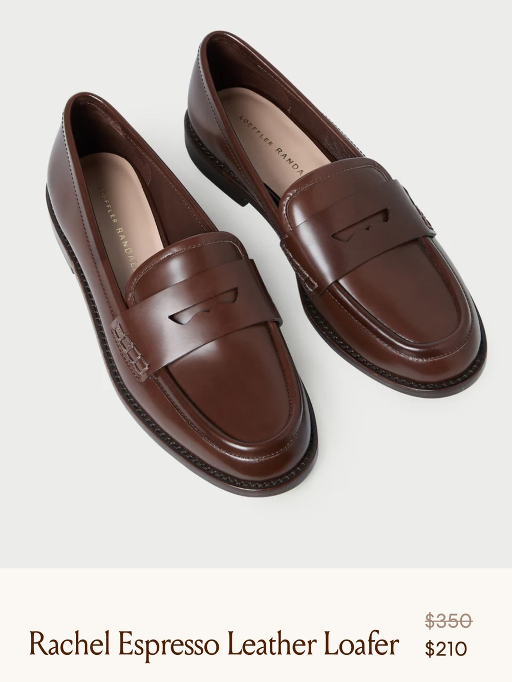 Rachel Espresso Leather Penny Loafer - Brown